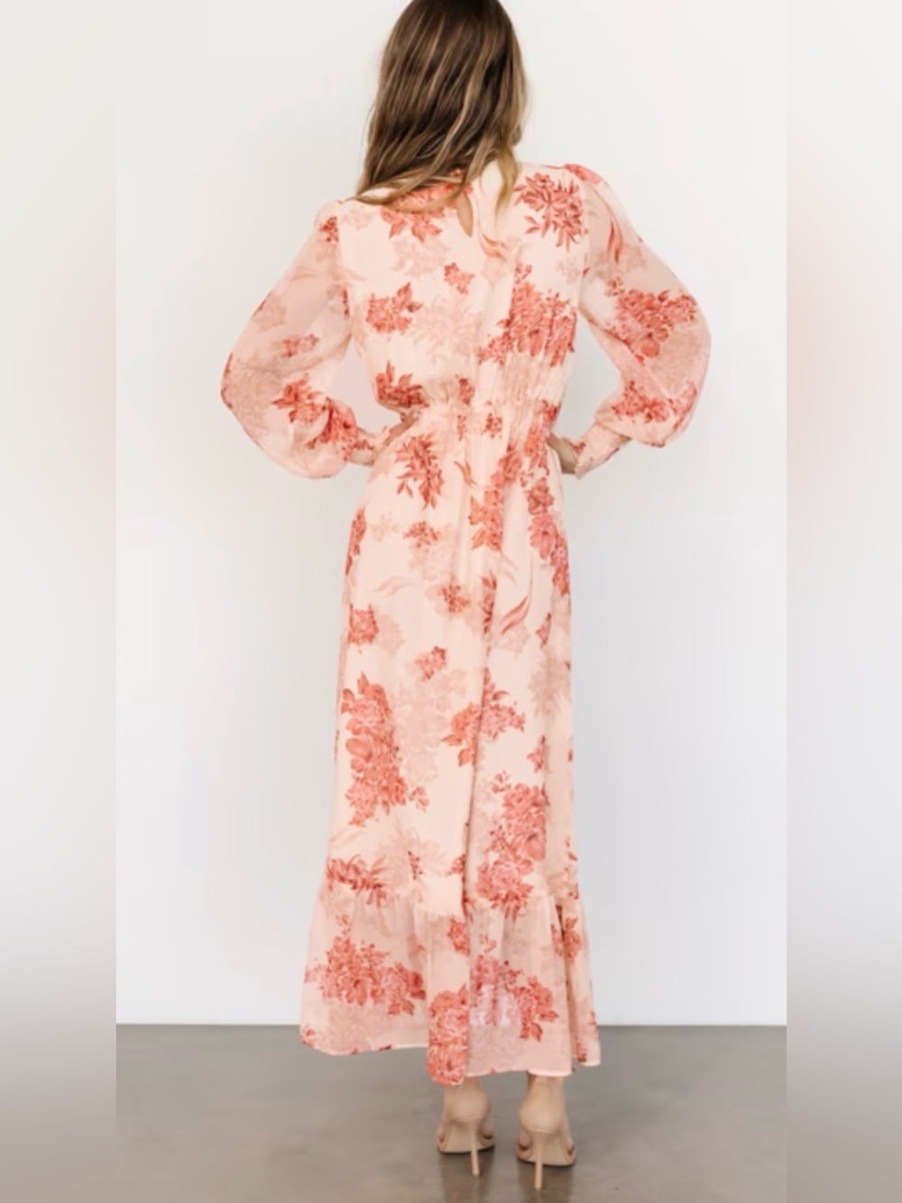 NEW Baltic Born Luciana Maxi Dress | Beige + Rose - Picture 4 of 9